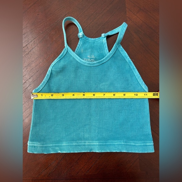 FP Movement by Free People Teal Ribbed Tank - Picture 7 of 8